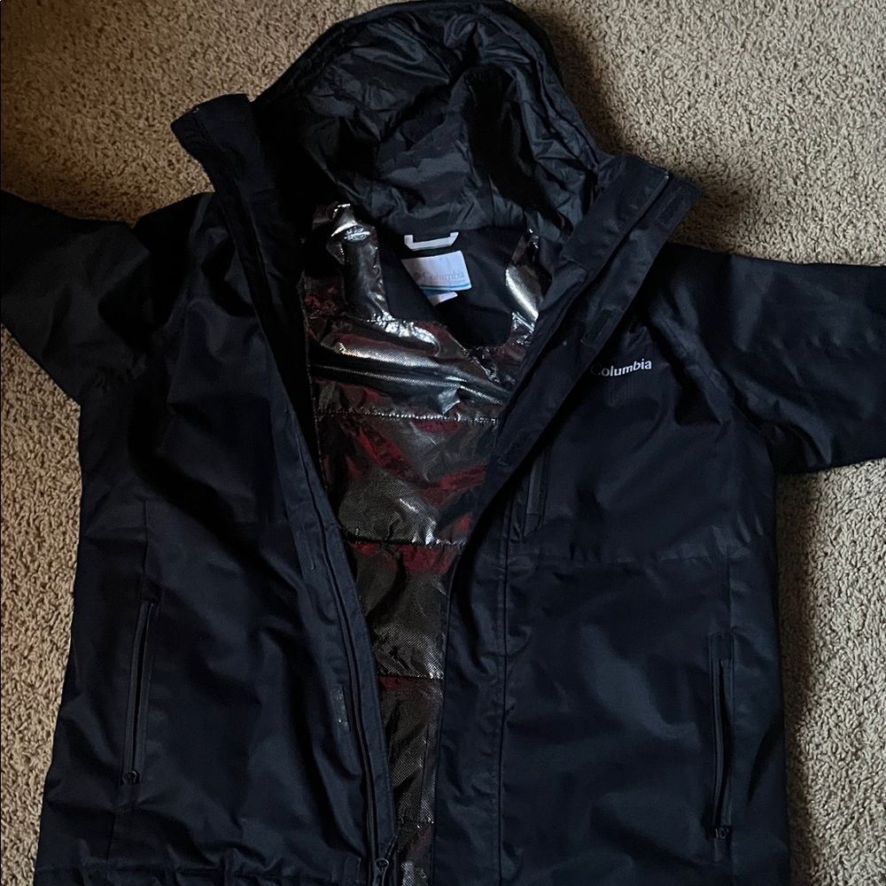 Columbia Black Insulated Hooded Jacket